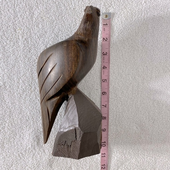 Vintage Handcrafted Hand Carved Wooden Bird Sculpture - Picture 10 of 10